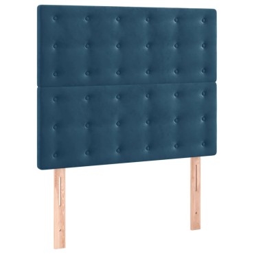 vidaXL Κρεβάτι Boxspring με Στρώμα Σκούρο Μπλε 80 x 200 εκ. Βελούδινο