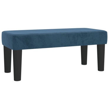 vidaXL Κρεβάτι Boxspring με Στρώμα Σκούρο Μπλε 90x200 εκ. Βελούδινο