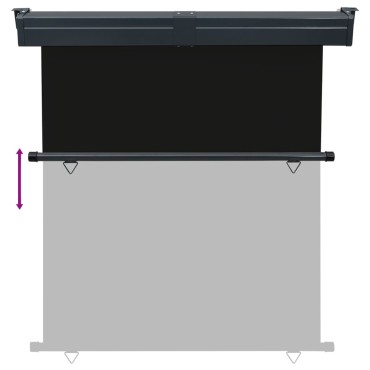 vidaXL Σκίαστρο Βεράντας Πλαϊνό Μαύρο 165 x 250 εκ.