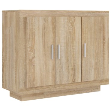 vidaXL Συρταριέρα Sonoma Δρυς 92x35x75cm Επεξεργασμένο Ξύλο 1 τεμ.