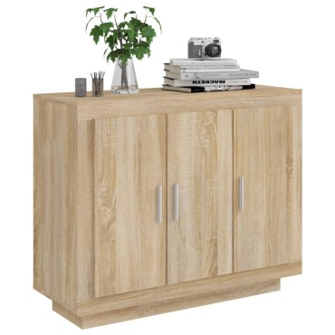 vidaXL Συρταριέρα Sonoma Δρυς 92x35x75cm Επεξεργασμένο Ξύλο 1 τεμ.