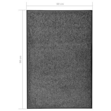 vidaXL Πατάκι Εισόδου Πλενόμενο Ανθρακί 60 x 90 εκ.