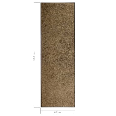 vidaXL Πατάκι Εισόδου Πλενόμενο Καφέ 60 x 180 εκ.