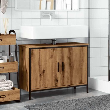 vidaXL Ντουλάπι Νιπτήρα Αρτισιανή Δρυς 80x30x60cm Επεξ. Ξύλο 1 τεμ.