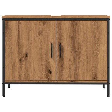 vidaXL Ντουλάπι Νιπτήρα Αρτισιανή Δρυς 80x30x60cm Επεξ. Ξύλο 1 τεμ.