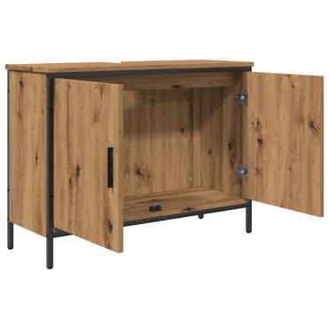 vidaXL Ντουλάπι Νιπτήρα Αρτισιανή Δρυς 80x30x60cm Επεξ. Ξύλο 1 τεμ.