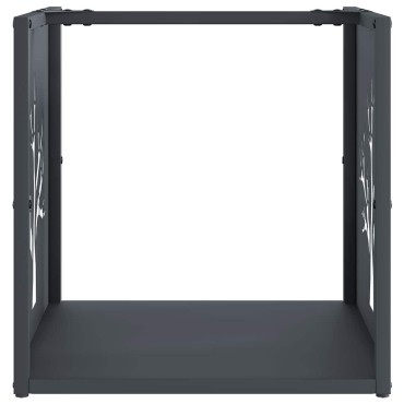 vidaXL Ράφι Καυσόξυλων Ανθρακί 40x40x40 εκ. Χάλυβας ψυχρής έλασης