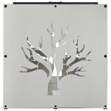 vidaXL Ραφιέρα Καυσόξυλων 40x40x40 εκ. από Ανοξείδωτο ατσάλι
