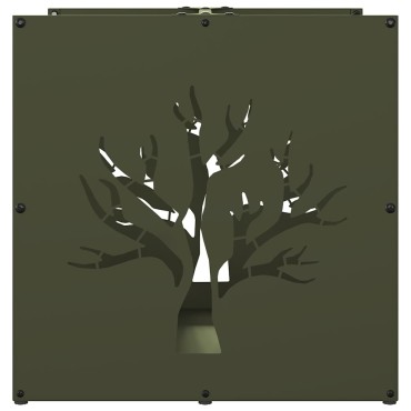 vidaXL Ράφι Καυσόξυλων 40x40x40 εκ. Χάλυβας ψυχρής έλασης