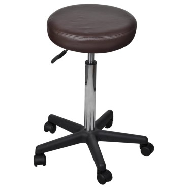 vidaXL Σκαμπό Γραφείου 2 τεμ. Καφέ 35,5x84cm από Συνθετικό Δέρμα