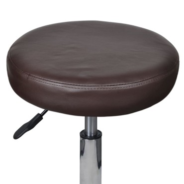 vidaXL Σκαμπό Γραφείου 2 τεμ. Καφέ 35,5x84cm από Συνθετικό Δέρμα