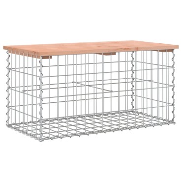vidaXL Πάγκος Κήπου Συρματοκιβώτιο 83x44x42cm Μασίφ Ψευδοτσούγκα 1 τεμ.