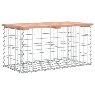 vidaXL Πάγκος Κήπου Συρματοκιβώτιο 83x44x42cm Μασίφ Ψευδοτσούγκα 1 τεμ.