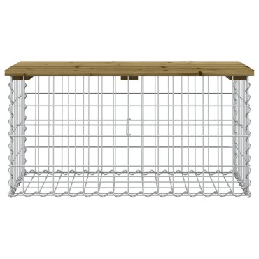 vidaXL Παγκάκι Κήπου Συρματοκιβώτιο 83x44x42cm Εμποτ. Ξύλο Πεύκου 1 τεμ.