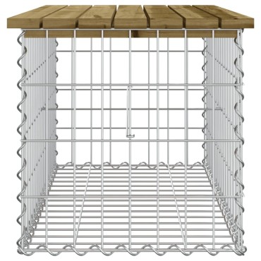 vidaXL Παγκάκι Κήπου Συρματοκιβώτιο 83x44x42cm Εμποτ. Ξύλο Πεύκου 1 τεμ.