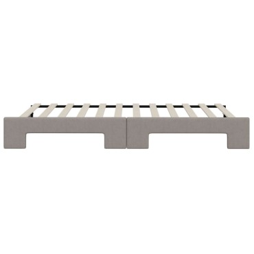 vidaXL Καναπές Κρεβάτι Συρόμενος Γκρι / Μπεζ 100x200cm Υφασμάτινος 1 τεμ. - Μονό