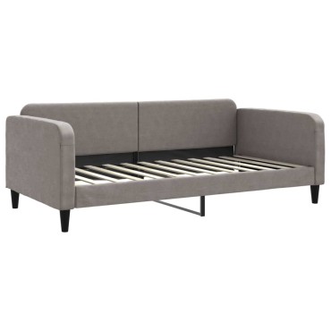 vidaXL Καναπές Κρεβάτι με Στρώμα Taupe 100 x 200 εκ. Υφασμάτινο