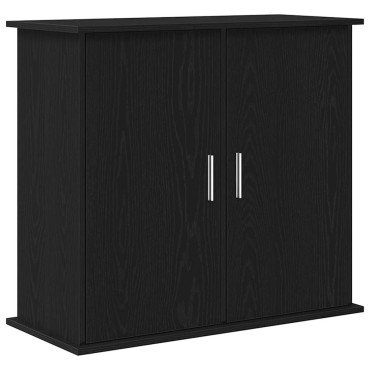 vidaXL Βάση Ενυδρείου Μαύρη Δρυς 81x36x73 εκ. από Επεξεργασμένο Ξύλο