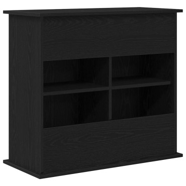 vidaXL Βάση Ενυδρείου Μαύρη Δρυς 81x36x73 εκ. από Επεξεργασμένο Ξύλο
