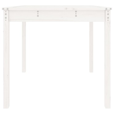 vidaXL Τραπέζι Κήπου Λευκό 82,5x82,5x76cm από Μασίφ Ξύλο Πεύκου 1 τεμ.