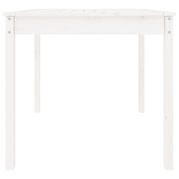 vidaXL Τραπέζι Κήπου Λευκό 82,5x82,5x76cm από Μασίφ Ξύλο Πεύκου 1 τεμ.
