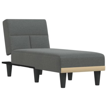 vidaXL Ανάκλιντρο Σκούρο Γκρι Υφασμάτινο 55x140x70cm 1 τεμ.