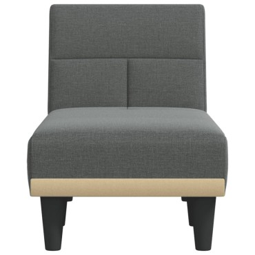 vidaXL Ανάκλιντρο Σκούρο Γκρι Υφασμάτινο 55x140x70cm 1 τεμ.