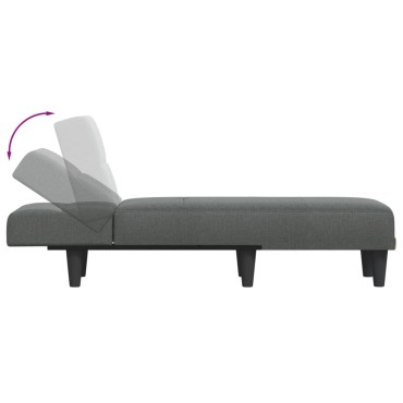 vidaXL Ανάκλιντρο Σκούρο Γκρι Υφασμάτινο 55x140x70cm 1 τεμ.