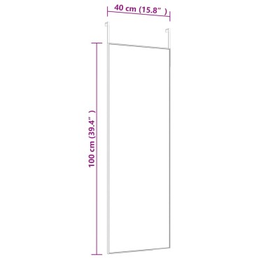 vidaXL Καθρέπτης Πόρτας Χρυσό 40 x 100 εκ. από Γυαλί και Αλουμίνιο