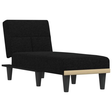 vidaXL Ανάκλιντρο Μαύρο Υφασμάτινο 55x140x70cm 1 τεμ.