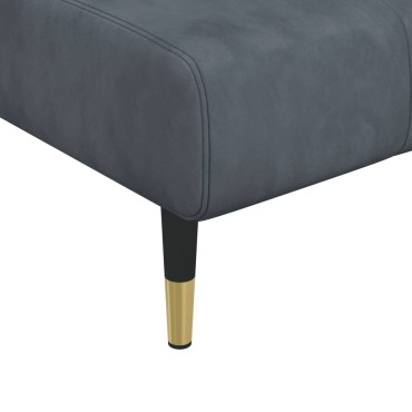 vidaXL Καναπές Κρεβάτι Γωνιακός Σκ. Γκρι 275x140x70cm Βελούδινος 1 τεμ.