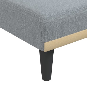 vidaXL Καναπές Κρεβάτι Γωνιακός Αν. Γκρι 275x140x70cm Υφασμάτινος 1 τεμ.