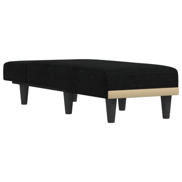 vidaXL Ανάκλιντρο Μαύρο Υφασμάτινο 55x140x70cm 1 τεμ.