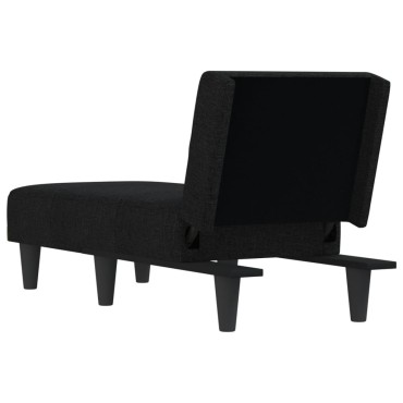 vidaXL Ανάκλιντρο Μαύρο Υφασμάτινο 55x140x70cm 1 τεμ.