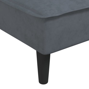 vidaXL Ανάκλιντρο Σκούρο Γκρι Βελούδινο 55x140x70cm 1 τεμ.
