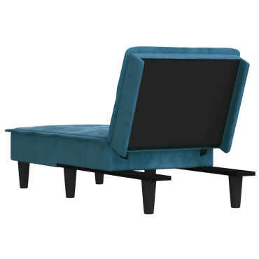 vidaXL Ανάκλιντρο Μπλε Βελούδινο 55x140x70cm 1 τεμ.