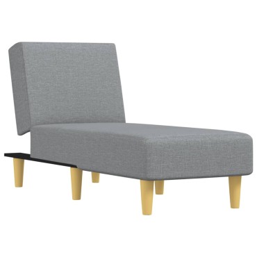 vidaXL Ανάκλιντρο Ανοιχτό Γκρι Υφασμάτινο 55x140x70cm 1 τεμ.