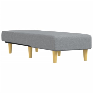 vidaXL Ανάκλιντρο Ανοιχτό Γκρι Υφασμάτινο 55x140x70cm 1 τεμ.
