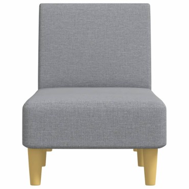 vidaXL Ανάκλιντρο Ανοιχτό Γκρι Υφασμάτινο 55x140x70cm 1 τεμ.