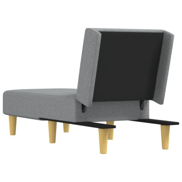 vidaXL Ανάκλιντρο Ανοιχτό Γκρι Υφασμάτινο 55x140x70cm 1 τεμ.