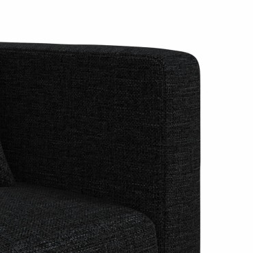 vidaXL Καναπές Κρεβάτι Γωνιακός Μαύρος 275x140x70cm Υφασμάτινος 1 τεμ.