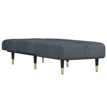 vidaXL Ανάκλιντρο Σκούρο Γκρι Βελούδινο 55x140x70cm 1 τεμ.