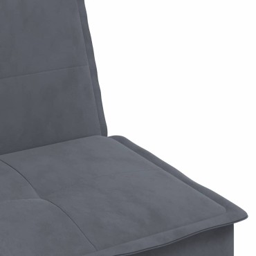 vidaXL Καναπές Κρεβάτι Γωνιακός Σκ. Γκρι 255x140x70cm Βελούδινος 1 τεμ.