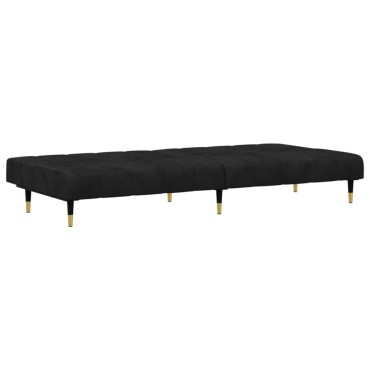 vidaXL Σετ Σαλονιού 2 τεμ. Μαύρο Βελούδινο 200x84,5x69cm  Διθέσιος