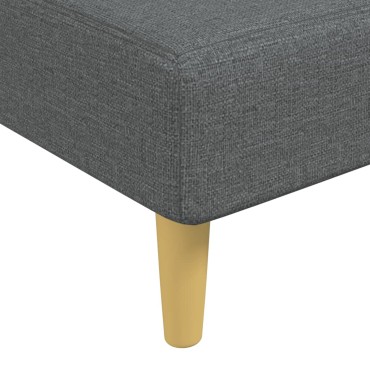 vidaXL Καναπές Κρεβάτι Γωνιακός Σκ. Γκρι 279x140x70cm Υφασμάτινος 1 τεμ.