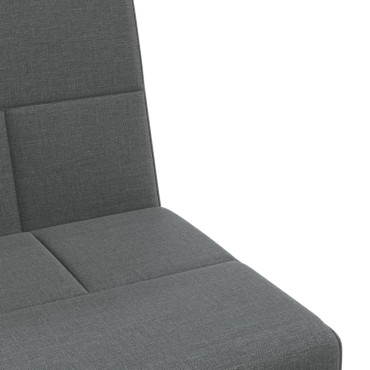 vidaXL Καναπές Κρεβάτι Γωνιακός Σκούρο Γκρι 255x140x70cm Υφασμάτινος 1 τεμ.