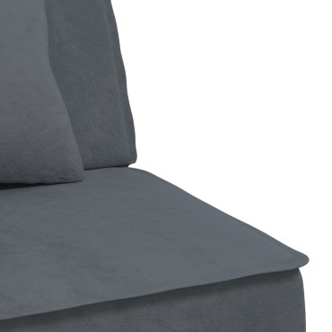 vidaXL Καναπές Κρεβάτι Γωνιακός Σκ. Γκρι 255x140x70cm Βελούδινος 1 τεμ.
