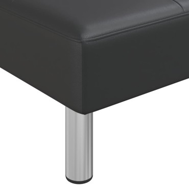 vidaXL Ανάκλιντρο Μαύρο από Συνθετικό Δέρμα 55x140x70cm 1 τεμ.