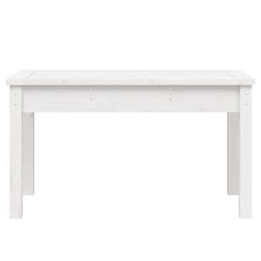 vidaXL Παγκάκι Κήπου Λευκό 80x44x45cm από Μασίφ Ξύλο Πεύκου 1 τεμ.