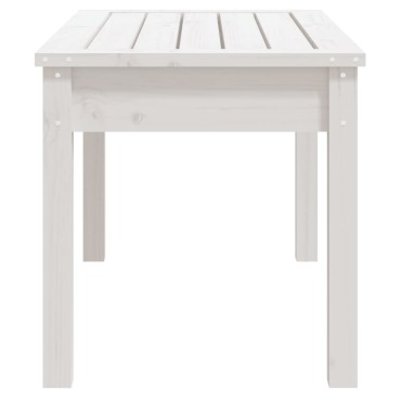vidaXL Παγκάκι Κήπου Λευκό 80x44x45cm από Μασίφ Ξύλο Πεύκου 1 τεμ.